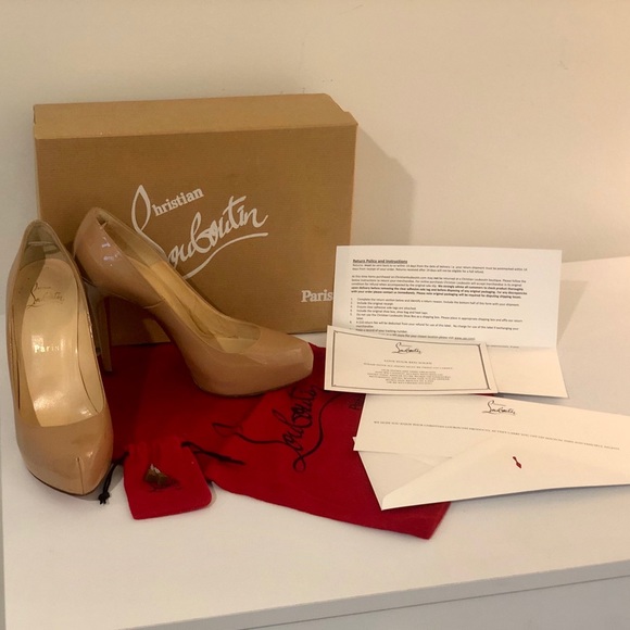 Christian Louboutin Rolando 120 Patent Calf - Nude - Picture 1 of 9